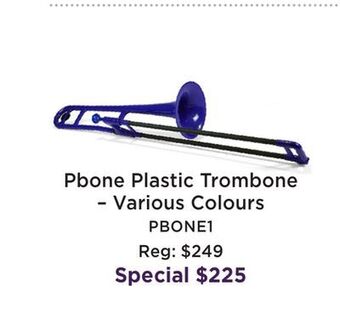 Long & McQuade Plastic trombone - blue offer