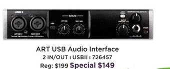 Long & McQuade Art pro audio usb ii - 2 in/out usb audio interface offer