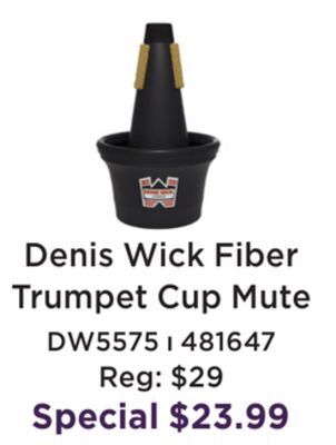 Long & McQuade Fiber trumpet cup mute offer