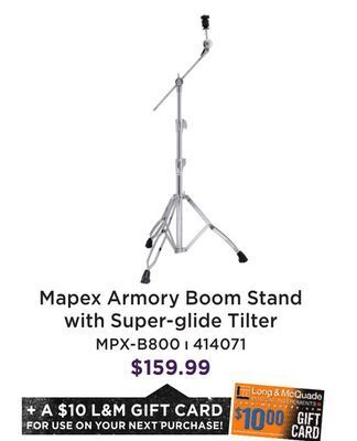 Long & McQuade Mapex armory boom stand - chrome offer