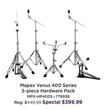 Long & McQuade Venus 400 series 5-piece hardware pack offer