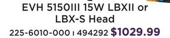 Long & McQuade Evh 5150iii lbxii head offer