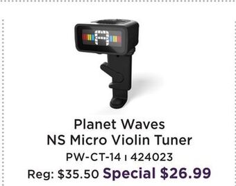 Long & McQuade Ns micro violin tuner offer