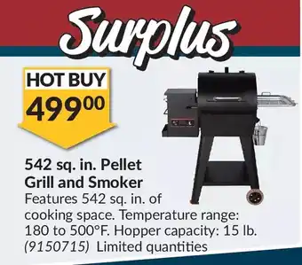 Princess Auto 542 sq. in. pellet grill and smoker offer