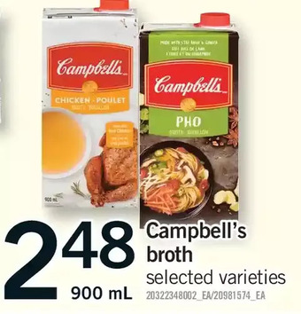 Fortinos Campbell's broth offer