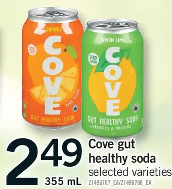 Fortinos Cove gut healthy soda offer