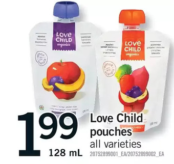 Fortinos Love child pouches offer