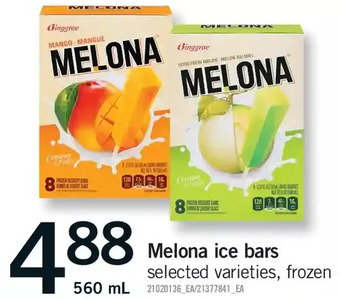 Fortinos Melona ice bars offer