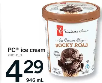 Fortinos Pc ice cream offer