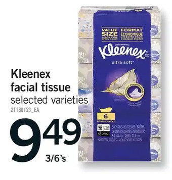 Fortinos Kleenex facial tissue offer