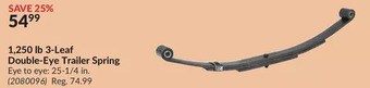 Princess Auto 1,250 lb 3-leaf double-eye trailer spring offer
