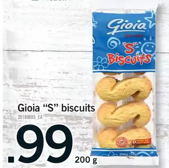 Fortinos Gioia s biscuits offer