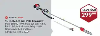 Princess Auto Forest king 10 in. 32.6cc gas pole chainsaw offer