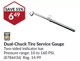 Princess Auto Dual-chuck tire service gauge offer