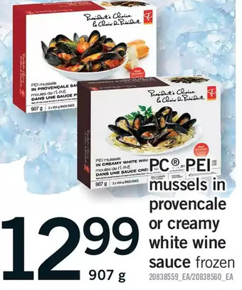 Fortinos Pc pei mussels in provencale or creamy white wine sauce offer