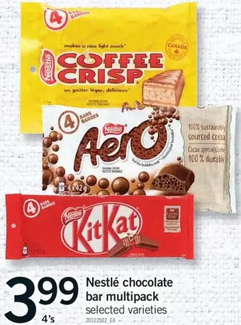 Fortinos Nestlé chocolate bar multipack offer