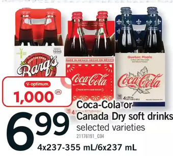 Fortinos Coca-cola or canada dry soft drinks offer
