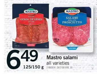Fortinos Mastro salami offer