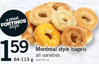 Fortinos Montreal style bagels offer