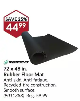 Princess Auto Technoflex 72 x 48 in. rubber floor mat offer