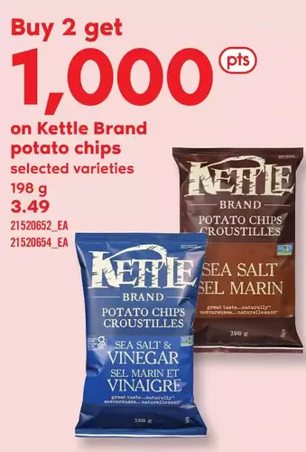 Fortinos Kettle brand potato chips offer