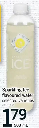 Fortinos Sparkling ice flavoured water offer