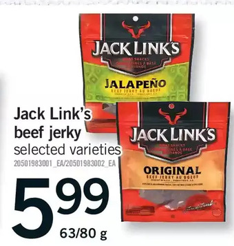 Fortinos Jack link's beef jerky offer