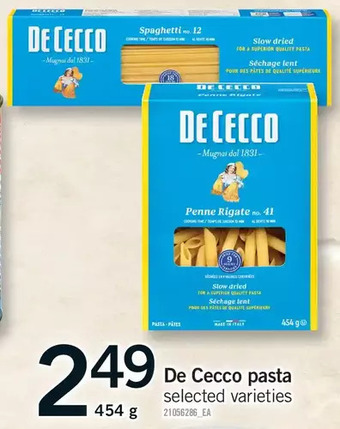 Fortinos De cecco pasta offer