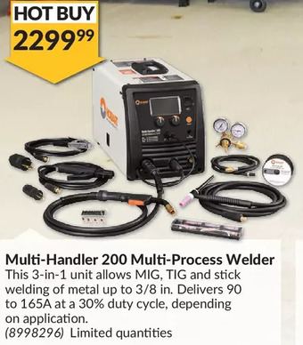 Princess Auto Hobart multi-handler 200 multi-process welder offer