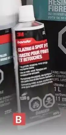 Princess Auto Bondo fillers, resins putty and spreaders. glazing and spot putty offer