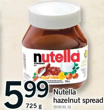 Fortinos Nutella hazelnut spread offer
