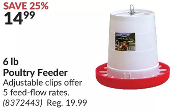 Princess Auto 6 lb poultry feeder offer