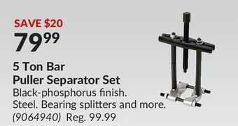 Princess Auto 5 ton bar puller separator set offer