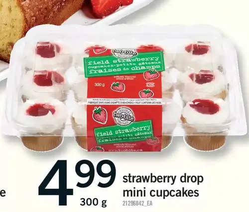 Fortinos Strawberry drop mini cupcakes offer