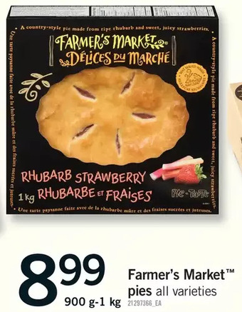 Fortinos Farmer's market pies offer