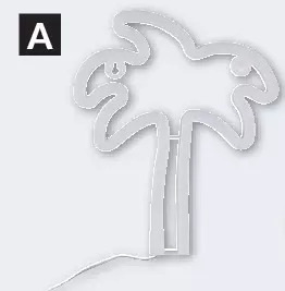 Princess Auto Led usb wall art neon lights - palm tree offer