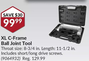 Princess Auto Xl c-frame ball joint tool offer
