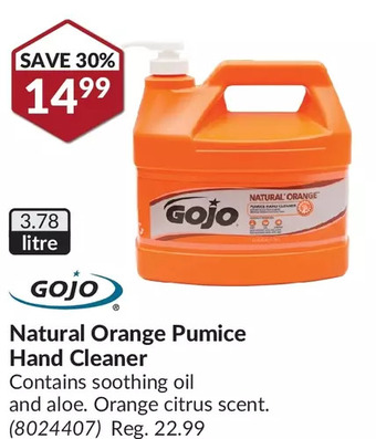 Princess Auto Gojo natural orange pumice hand cleaner offer