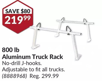 Princess Auto 800 lb aluminum truck rack offer