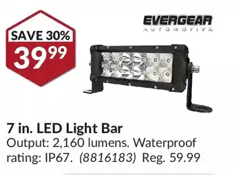 Princess Auto Evergear 7 in. led light bar offer