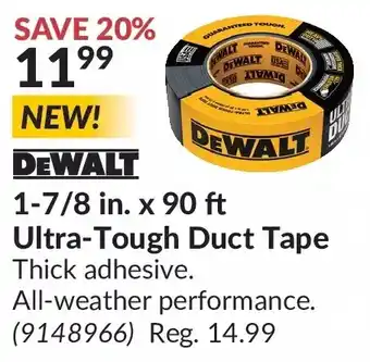 Princess Auto Dewalt 1-7/8 in. x 90 ft ultra-tough duct tape offer