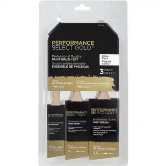 Home Depot 3-piece performance select gold series brush set offer
