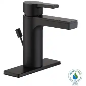 Home Depot Glacier bay modern contemporary bathroom faucet in matte black offer