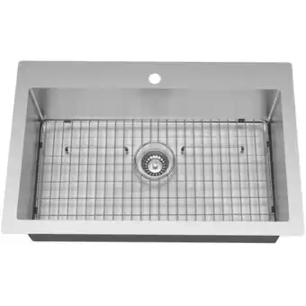 Home Depot Glacier bay 31.5 stainless steel kitchen sink with grid offer