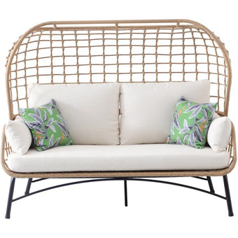 Home Depot Stylewell melrose park wicker patio double egg loveseat offer