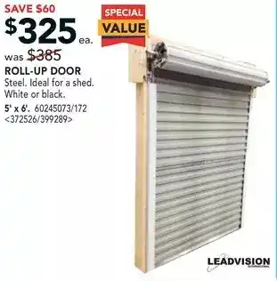 Lowe's Leadvision roll-up door offer