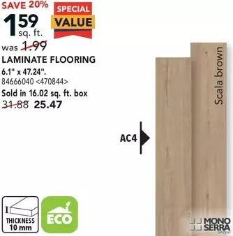 Lowe's Mono serra laminate flooring offer
