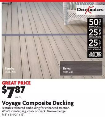 Home Hardware Voyage composite decking offer