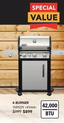 Lowe's Weber 4-burner offer