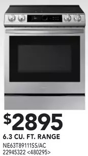 Lowe's 6.3 cu. ft. range offer